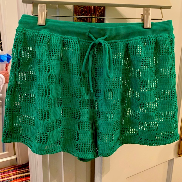 wild fable Pants - 💚WILD FABLE💚OPEN WEAVE TIE FRONT COVER-UP SHORTS. NWT.